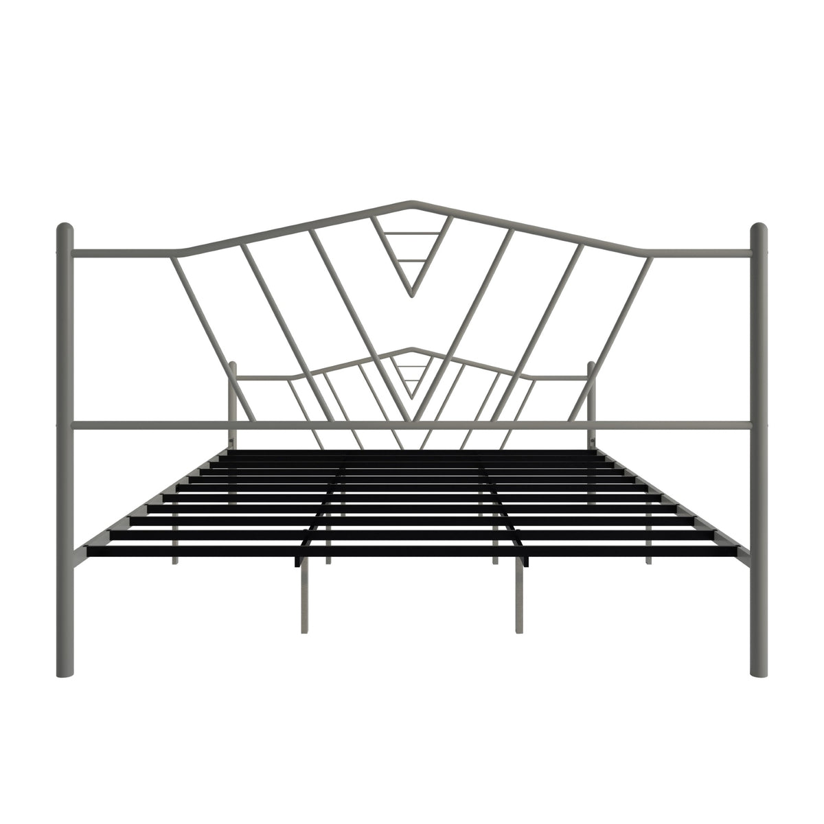 Home Design Valdosta Metal Platform Bed, No Box Spring Required, Modern Design, Easy Assembly