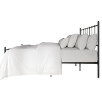 Home Design Calhoun Classic Metal Bed, Sturdy Platform Frame With Decorative Headboard & Footboard