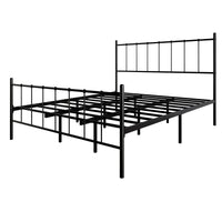 Home Design Calhoun Classic Metal Bed, Sturdy Platform Frame With Decorative Headboard & Footboard