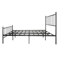 Home Design Calhoun Classic Metal Bed, Sturdy Platform Frame With Decorative Headboard & Footboard