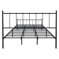 Home Design Calhoun Classic Metal Bed, Sturdy Platform Frame With Decorative Headboard & Footboard
