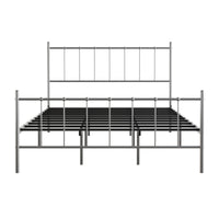 Home Design Calhoun Classic Metal Bed, Sturdy Platform Frame With Decorative Headboard & Footboard