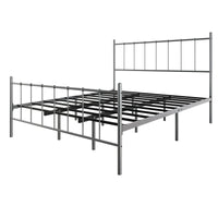 Home Design Calhoun Classic Metal Bed, Sturdy Platform Frame With Decorative Headboard & Footboard