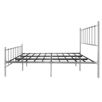 Home Design Calhoun Classic Metal Bed, Sturdy Platform Frame With Decorative Headboard & Footboard