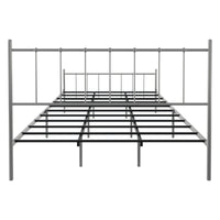 Home Design Calhoun Classic Metal Bed, Sturdy Platform Frame With Decorative Headboard & Footboard