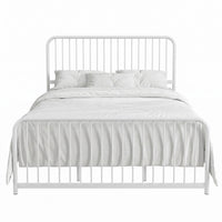 Home Design Kanab Modern Metal Platform Bed Frame, Spindle Headboard and Footboard, Easy Assembly