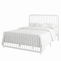 Home Design Kanab Modern Metal Platform Bed Frame, Spindle Headboard and Footboard, Easy Assembly