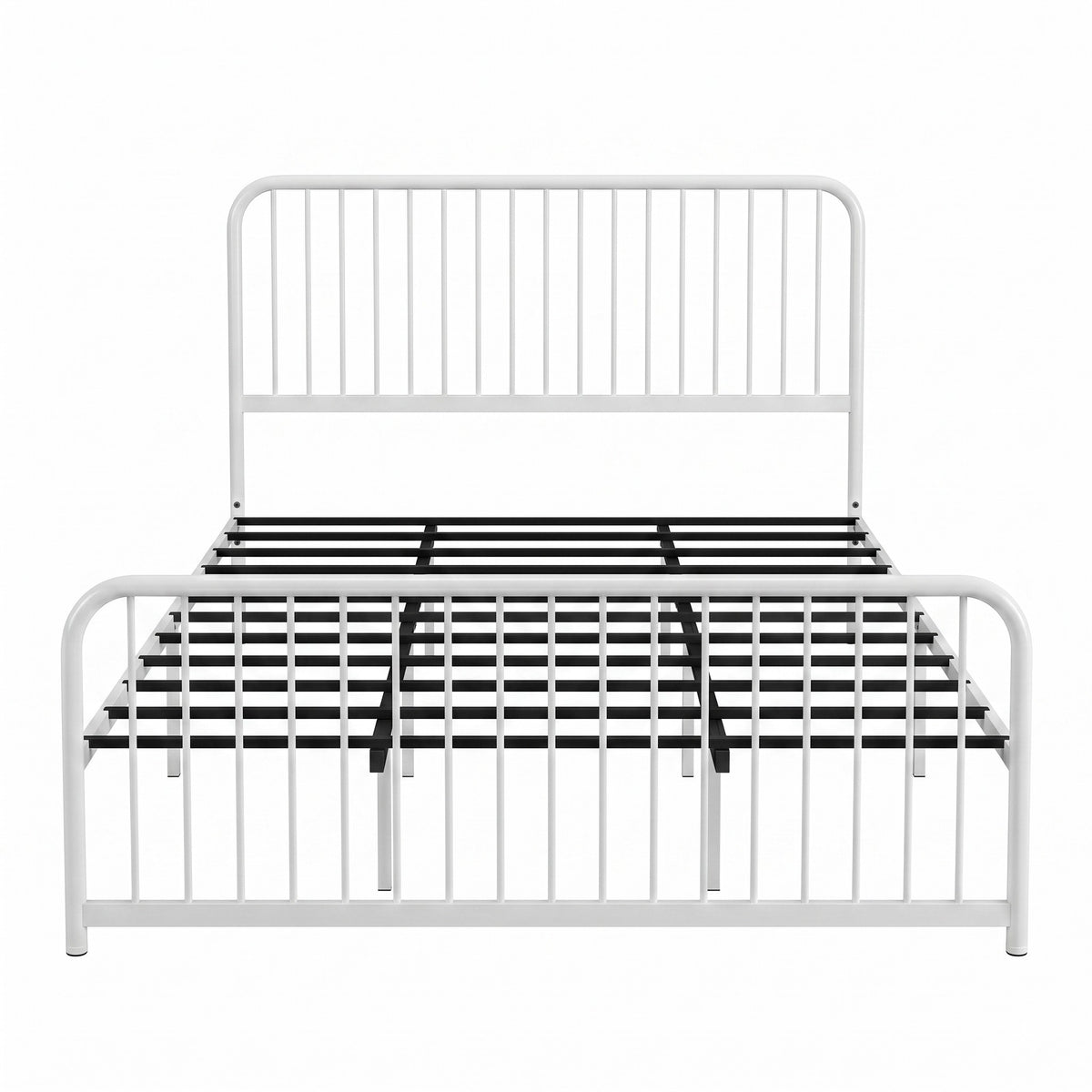 Home Design Kanab Modern Metal Platform Bed Frame, Spindle Headboard and Footboard, Easy Assembly