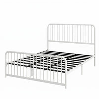 Home Design Kanab Modern Metal Platform Bed Frame, Spindle Headboard and Footboard, Easy Assembly