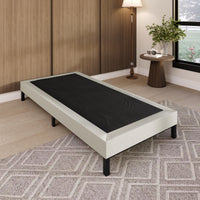 Home Design Walpi 5" Metal Box Spring / Bed Foundation - Warm Gray/Black, Durable Metal Construction