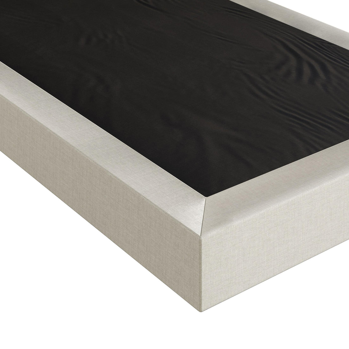 Home Design Walpi 5" Metal Box Spring / Bed Foundation - Warm Gray/Black, Durable Metal Construction