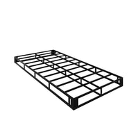 Home Design Walpi 5" Metal Box Spring / Bed Foundation - Warm Gray/Black, Durable Metal Construction