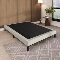 Home Design Walpi 5" Metal Box Spring / Bed Foundation - Warm Gray/Black, Durable Metal Construction
