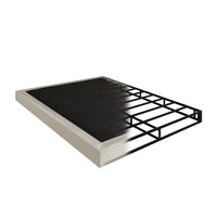 Home Design Walpi 5" Metal Box Spring / Bed Foundation - Warm Gray/Black, Durable Metal Construction
