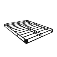 Home Design Walpi 5" Metal Box Spring / Bed Foundation - Warm Gray/Black, Durable Metal Construction
