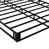 Home Design Walpi 5" Metal Box Spring / Bed Foundation - Warm Gray/Black, Durable Metal Construction