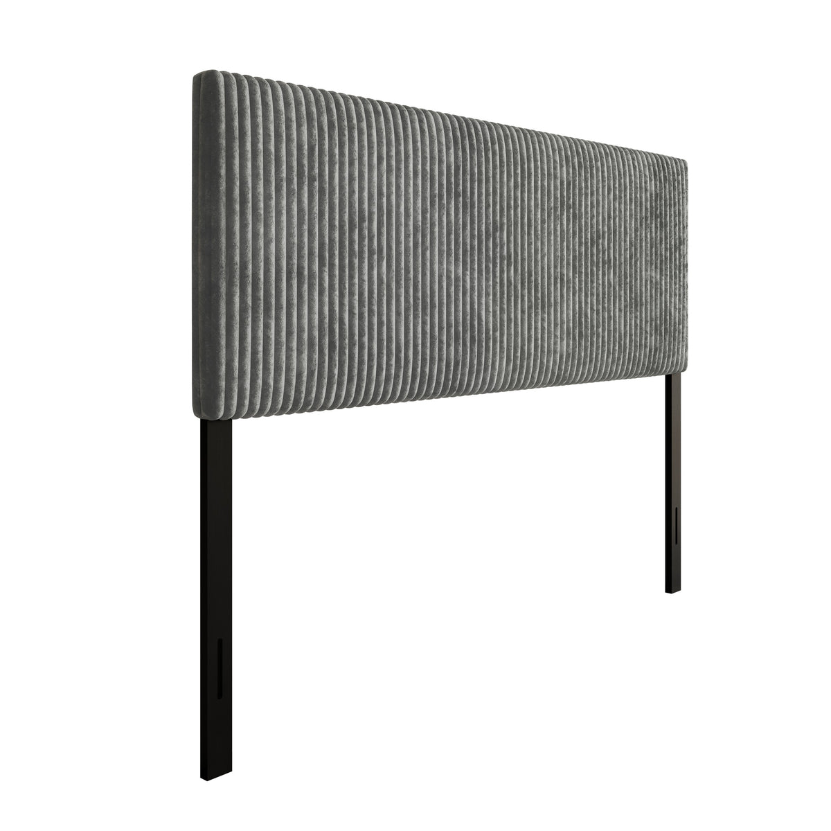 Home Design Romney Upholstered Headboard with Vertical Channel Tufting, Adjustable Height