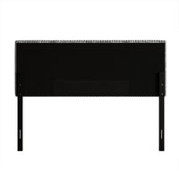 Home Design Romney Upholstered Headboard with Vertical Channel Tufting, Adjustable Height