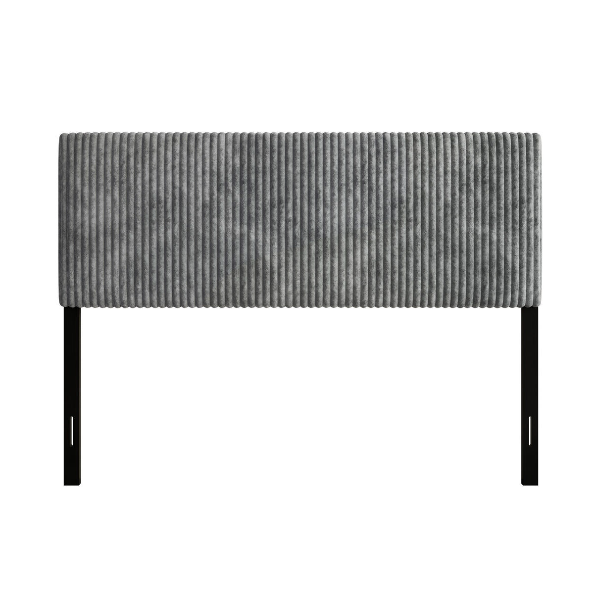 Home Design Romney Upholstered Headboard with Vertical Channel Tufting, Adjustable Height