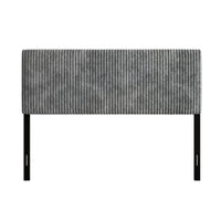 Home Design Romney Upholstered Headboard with Vertical Channel Tufting, Adjustable Height