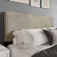 Home Design Romney Upholstered Headboard with Vertical Channel Tufting, Adjustable Height