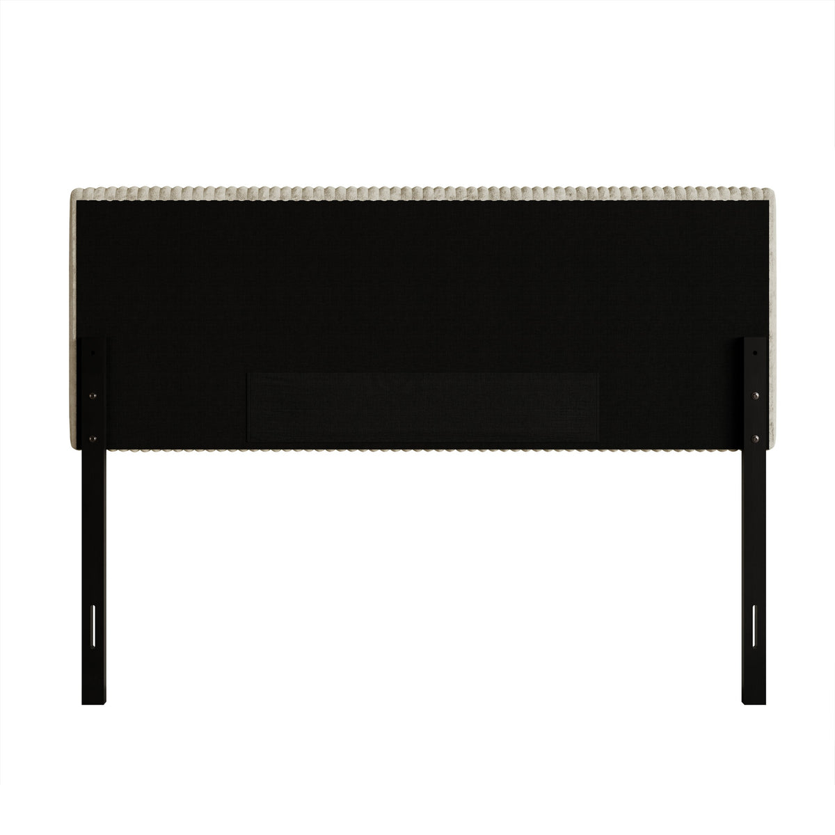 Home Design Romney Upholstered Headboard with Vertical Channel Tufting, Adjustable Height