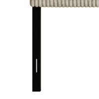 Home Design Romney Upholstered Headboard with Vertical Channel Tufting, Adjustable Height