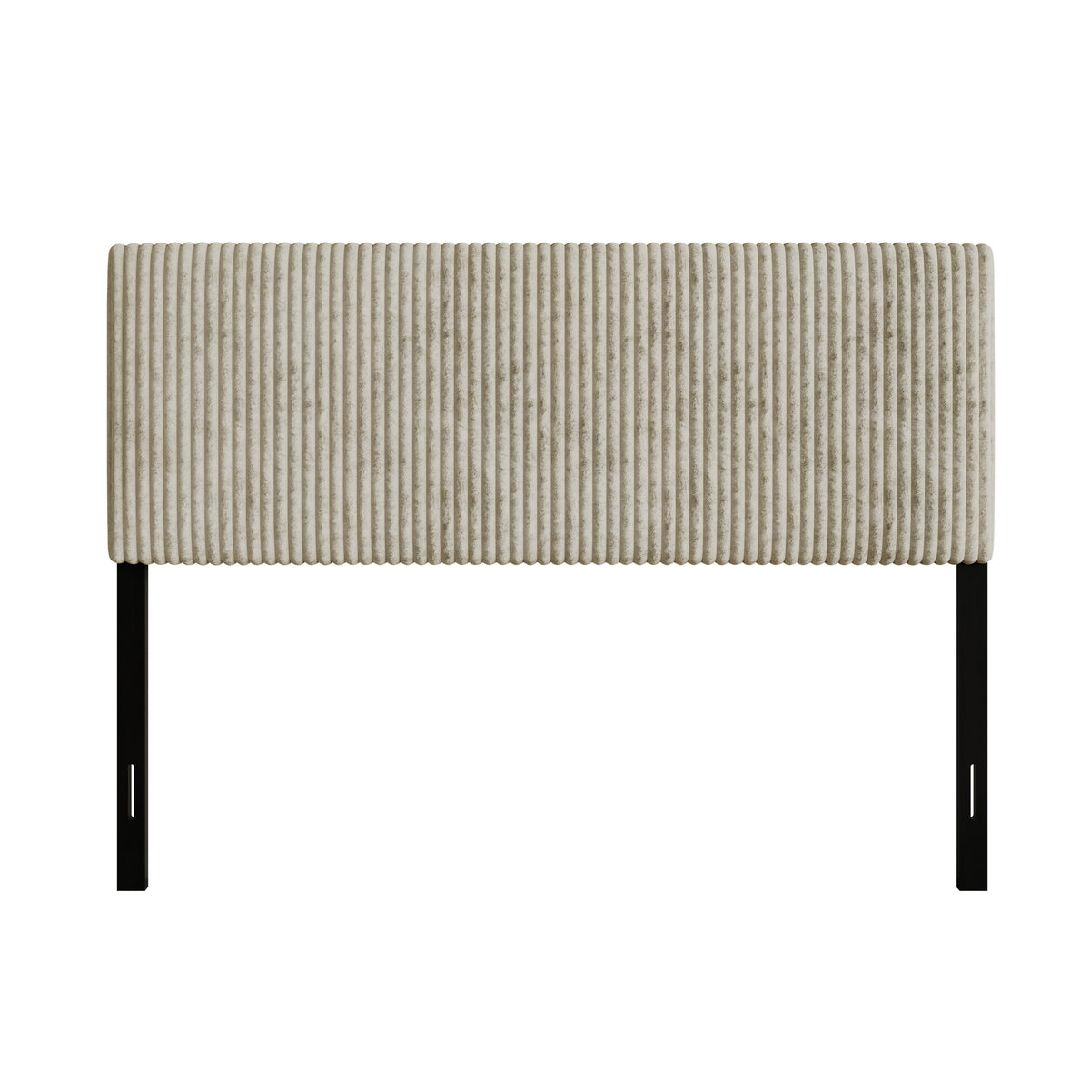 Home Design Romney Upholstered Headboard with Vertical Channel Tufting, Adjustable Height