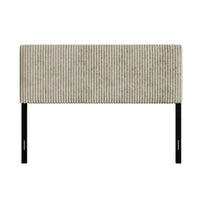 Home Design Romney Upholstered Headboard with Vertical Channel Tufting, Adjustable Height
