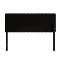 Home Design Romney Upholstered Headboard with Vertical Channel Tufting, Adjustable Height