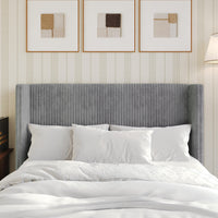 Home Design Lenox Upholstered Wingback Headboard, Soft Corduroy, Easy to Assemble