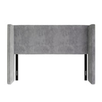 Home Design Lenox Upholstered Wingback Headboard, Soft Corduroy, Easy to Assemble