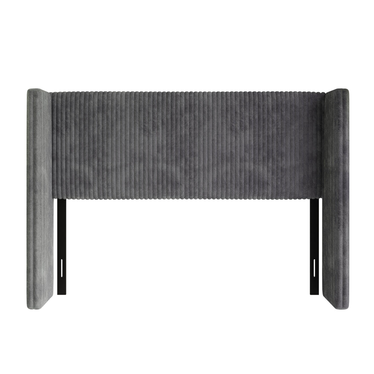Home Design Lenox Upholstered Wingback Headboard, Soft Corduroy, Easy to Assemble