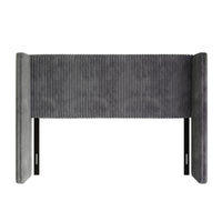 Home Design Lenox Upholstered Wingback Headboard, Soft Corduroy, Easy to Assemble