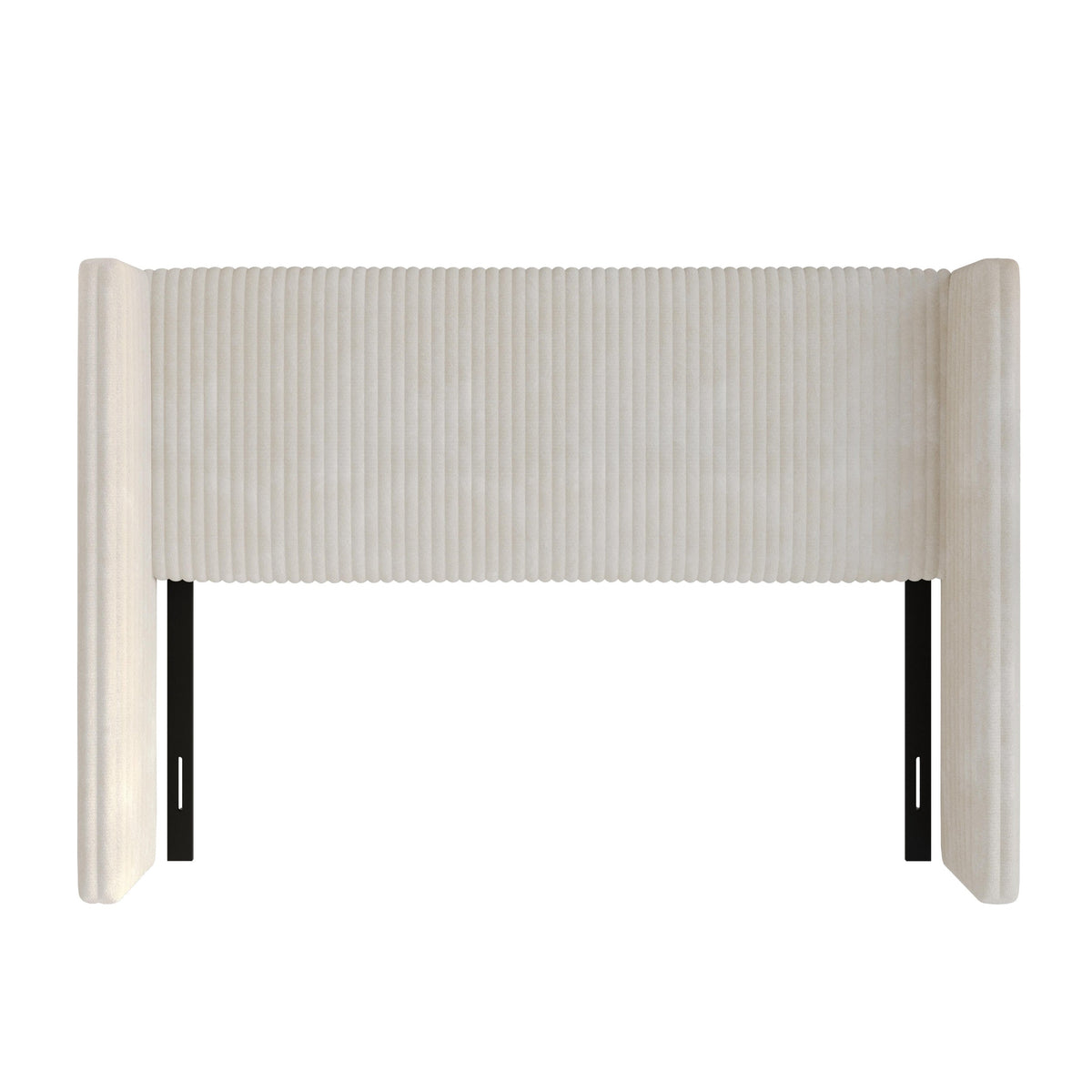 Home Design Lenox Upholstered Wingback Headboard, Soft Corduroy, Easy to Assemble