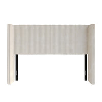 Home Design Lenox Upholstered Wingback Headboard, Soft Corduroy, Easy to Assemble