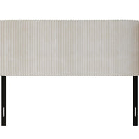 Home Design Lenox Upholstered Wingback Headboard, Soft Corduroy, Easy to Assemble