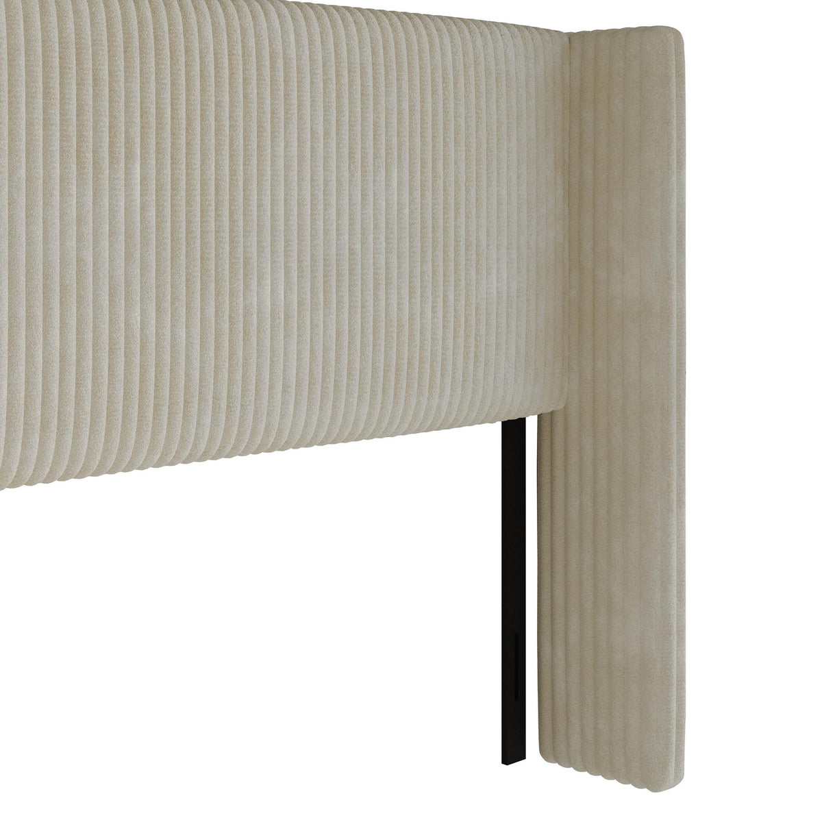 Home Design Lenox Upholstered Wingback Headboard, Soft Corduroy, Easy to Assemble