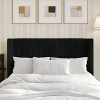 Home Design Lenox Upholstered Wingback Headboard, Soft Corduroy, Easy to Assemble