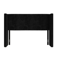 Home Design Lenox Upholstered Wingback Headboard, Soft Corduroy, Easy to Assemble