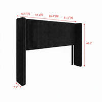 Home Design Lenox Upholstered Wingback Headboard, Soft Corduroy, Easy to Assemble