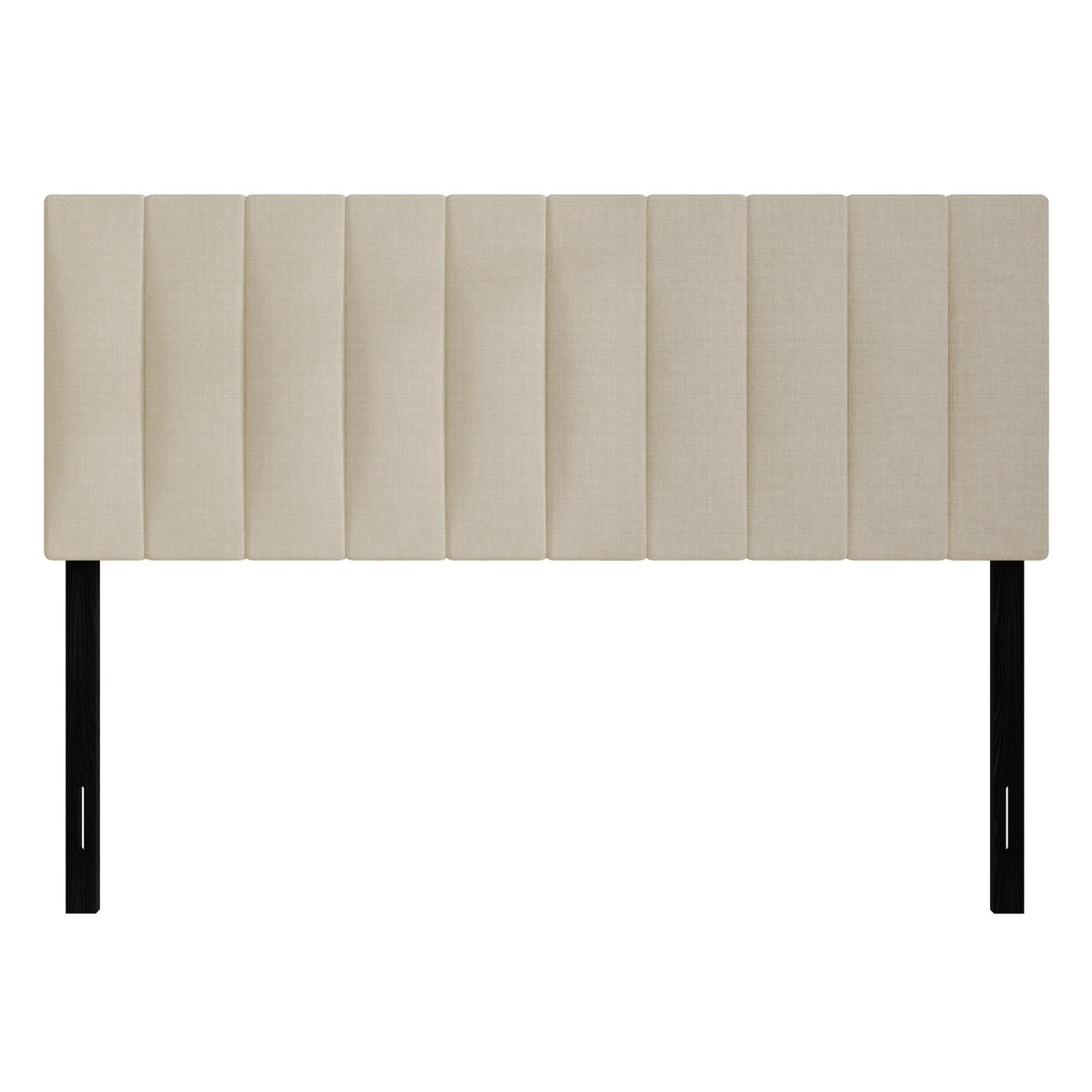 Home Design Dennis Upholstered Headboard with Vertical Channel Design, Adjustable Height