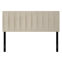Home Design Dennis Upholstered Headboard with Vertical Channel Design, Adjustable Height