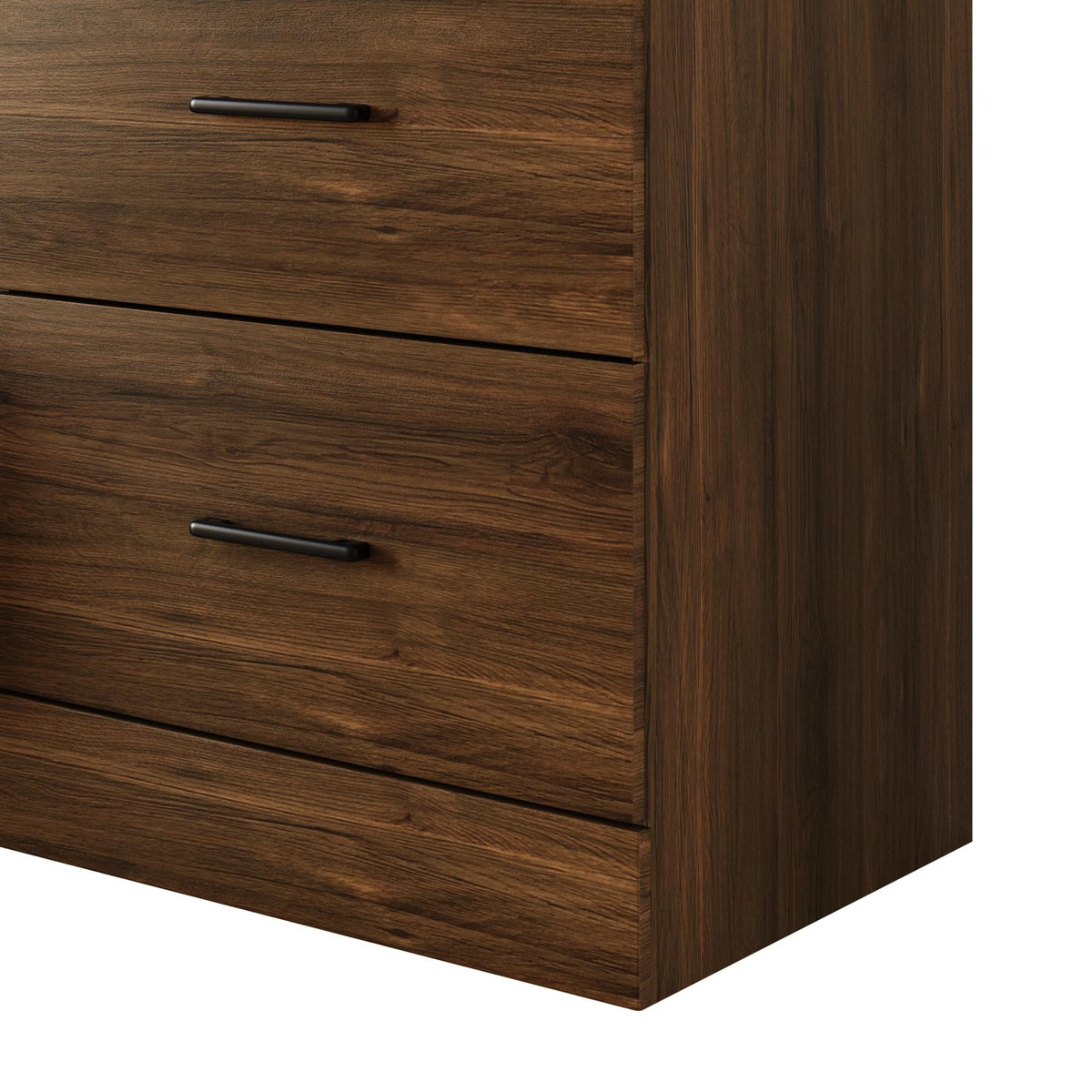 Home Design Meriden Nightstand with 2 Storage Drawers and Wood-Look Finish, Space-Saving Design (Set of 2)