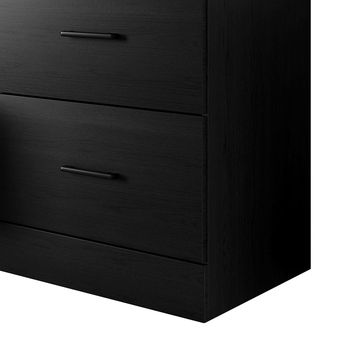 Home Design Meriden Nightstand with 2 Storage Drawers and Wood-Look Finish, Space-Saving Design (Set of 2)