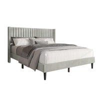 Montrose Upholstered Wingback Platform Bed