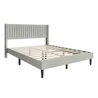 Montrose Upholstered Wingback Platform Bed