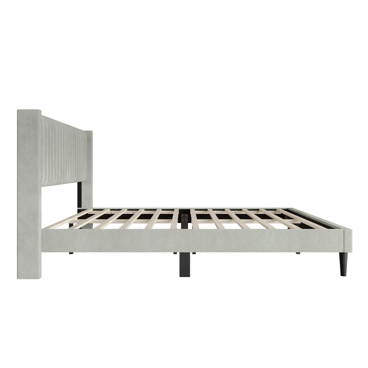 Montrose Upholstered Wingback Platform Bed
