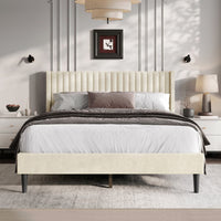 Montrose Upholstered Wingback Platform Bed