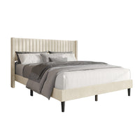 Montrose Upholstered Wingback Platform Bed